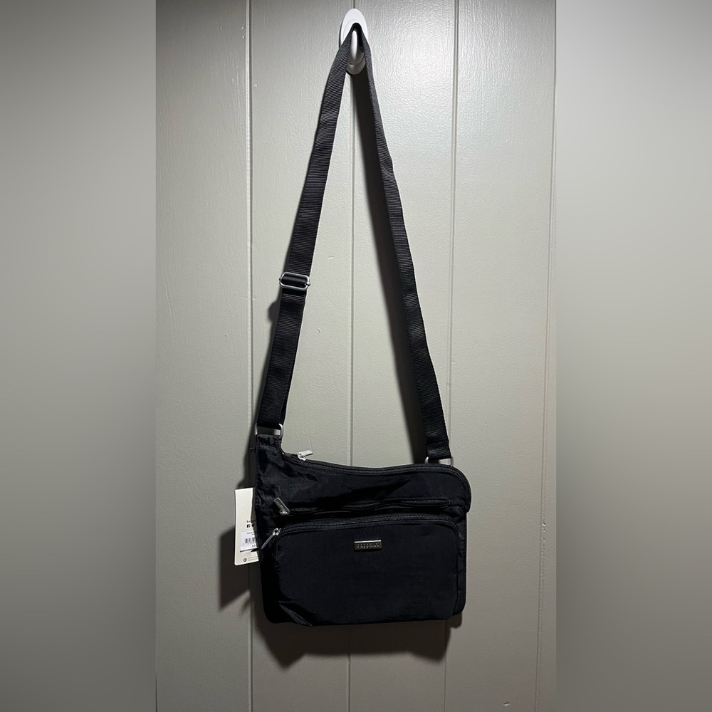 baggallini Hip Crossbody Bag Square Purse Black NWT